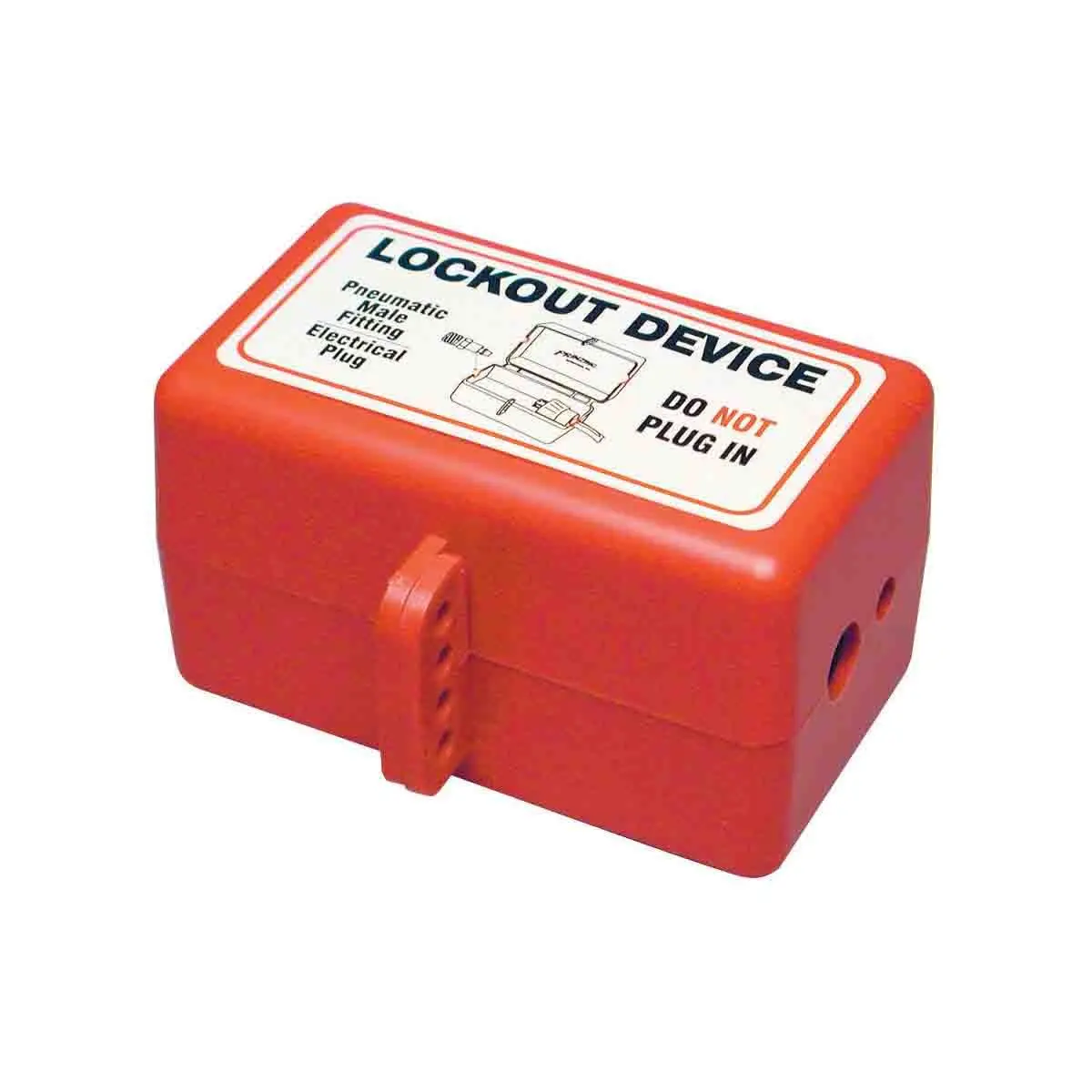 Produktfoto 1 von Brady Polystyrol Aussperrung Typ Verriegelung für elektrische Stecker, 4-fach Verriegelung 7.87 mm, Rot