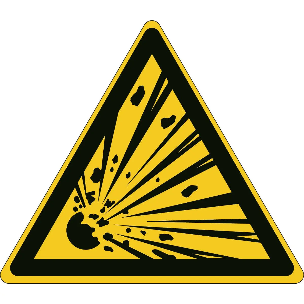 Produktfoto 1 von Brady Gefahren-Warnschild, Polyester Selbstklebend Englisch 'Explosiv', 173 mm x 200 mm