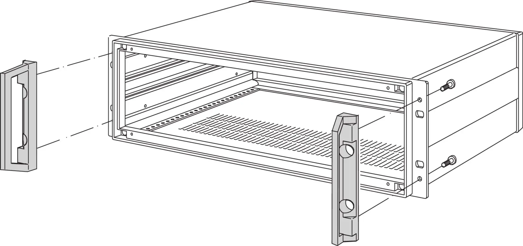 Produktfoto 1 von nVent SCHROFF 20828 Griff, Griff für Chassis, Aluminium, 2 Per Pack Stück