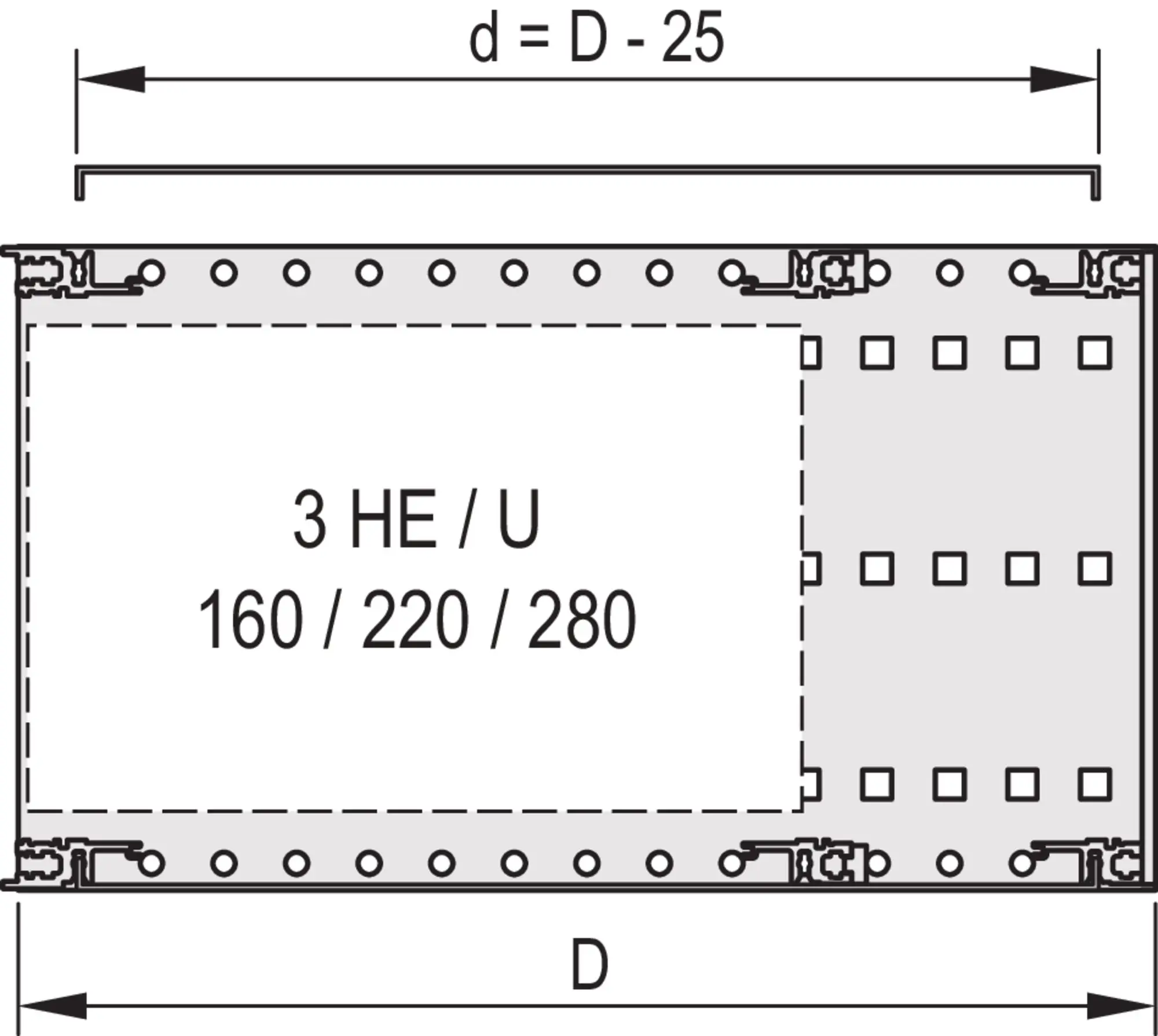 Produktfoto 1 von nVent SCHROFF Deckelplatte Abgeschirmt 415 mm 415 mm