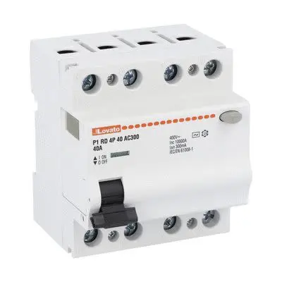 Produktfoto 1 von Lovato P1RD FI-Schutzschalter, 4-polig, 40A, 300 mA Typ AC P1 IECENBS 610081, RoHS