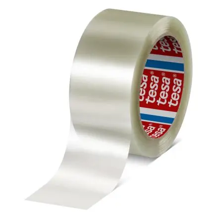 Produktfoto 1 von Tesa 60412 Packband, Polyethylenterephthalat, Klar, Stärke 0.056 mm, 75mm x 66 m