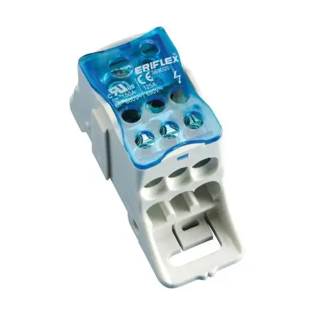 Produktfoto 1 von nVent ERIFLEX Verteilerblock 1-polig / 1kV 125A, Thermoplast Blau, IP20