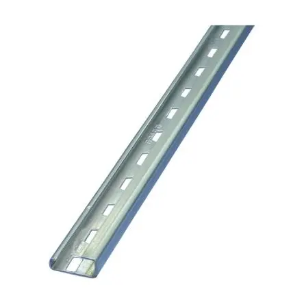 Produktfoto 1 von nVent ERIFLEX Stahl DIN-Hutschiene Gelocht, H. 32 mm B. 15mm, L. 2000 mm