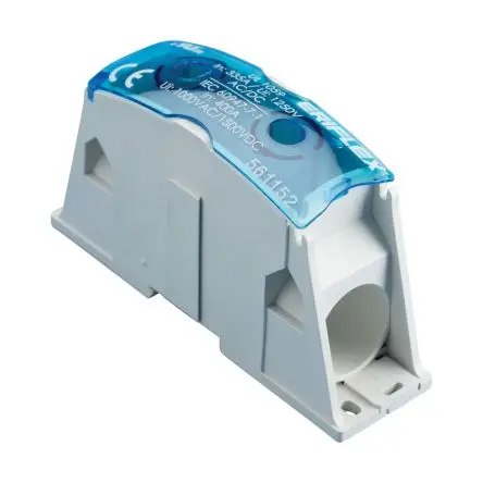 Produktfoto 1 von nVent ERIFLEX SB Kupfer Kupfer, Thermoplast Anschlussklemmenblock 50A Grau 1-polig Zugfederklemme 120mm², 240 mm², 35