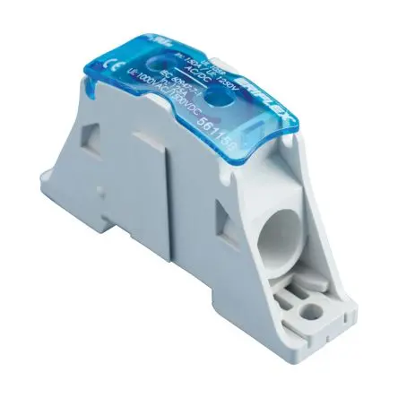Produktfoto 1 von nVent ERIFLEX SB Kupfer Kupfer, Thermoplast Anschlussklemmenblock 170A Grau 1-polig Zugfederklemme 2AWG, 8 AWG