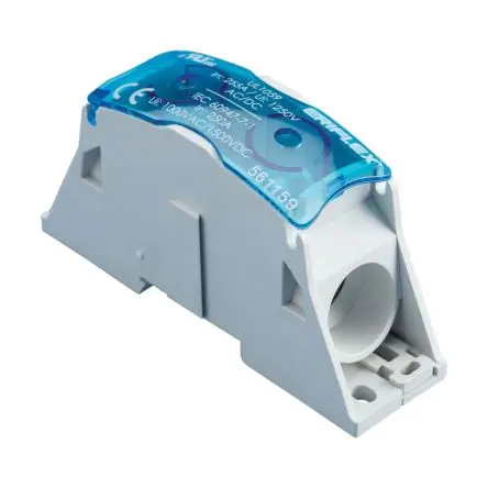 Produktfoto 1 von nVent ERIFLEX SB Kupfer Thermoplast, Kupfer Anschlussklemmenblock 400A Grau 1-polig Zugfederklemme