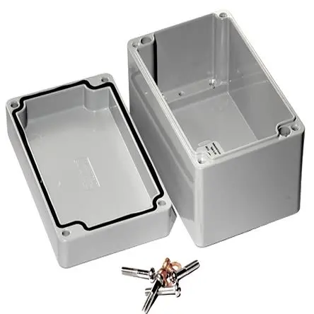 Produktfoto 1 von Hammond 1590Z; Gehäuse; Aluminiumdruckguss; Grau Geflanscht; IK08 IP68 Breite 81 mm Höhe 59 mm Länge 125 mm