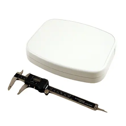 Hammond Serie 1599TAB Tragbares Gehäuse, ABS, 190 mm, 240 mm, H. 30 mm, Hellgrau, IP54