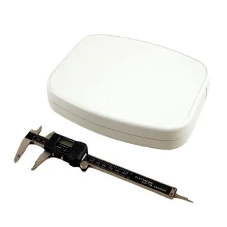 Produktfoto 1 von Hammond Serie 1599TAB Tragbares Gehäuse, ABS, 190 mm, 240 mm, H. 30 mm, Hellgrau, IP54