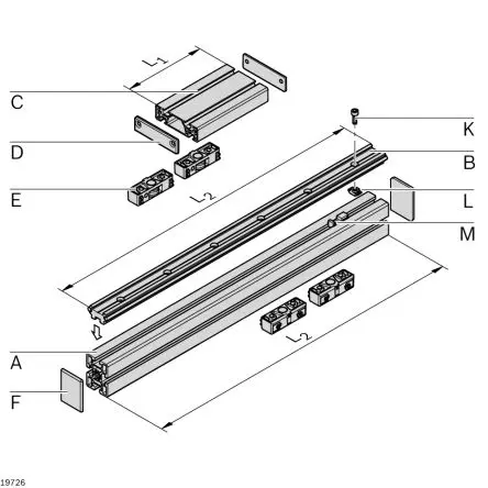 Produktfoto 1 von Bosch Rexroth LF6 Linearführung Lagerblock, 75 mm x 23.5 mm, Traglast 3.6 kN