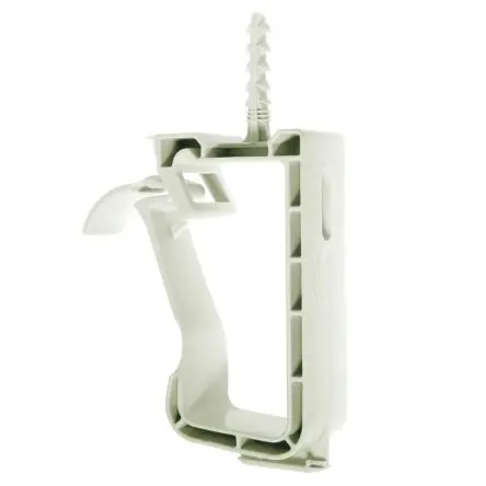 Produktfoto 1 von nVent CADDY Kabelbündelclip Schraubbefestigung, Kabel-Ø 10 mm Polypropylen Weiß x 30 mm