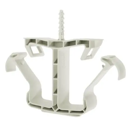 Produktfoto 1 von nVent CADDY Kabelbündelclip Schraubbefestigung, Kabel-Ø 10 mm Polypropylen Weiß x 30 mm