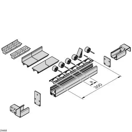 Produktfoto 1 von Bosch Rexroth Profilschiene, 3 m x 30mm x 3.5 mm