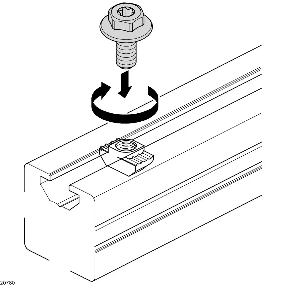 Produktfoto 1 von Bosch Rexroth 3842 Verbindungskomponente, Schraube, Befestigungs- und Anschlusselement, M8, L. 20 mm