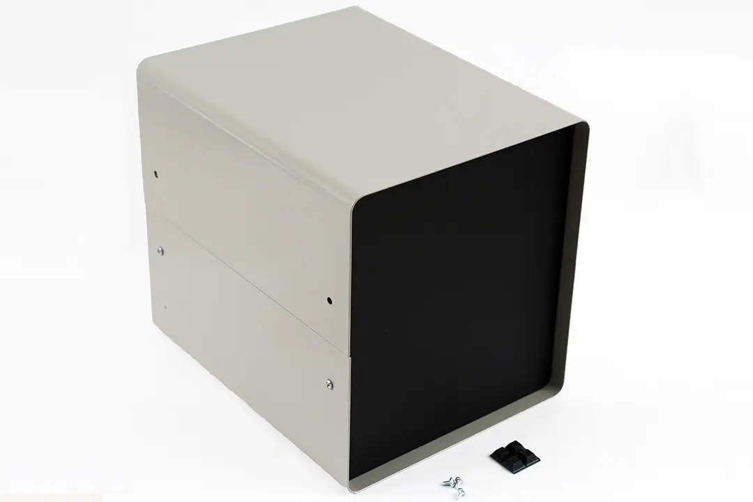 Produktfoto 1 von Hammond, Gehäuse, Grau, Stahl, Aluminium 229 mm, 203 mm, 254 mm, 1401