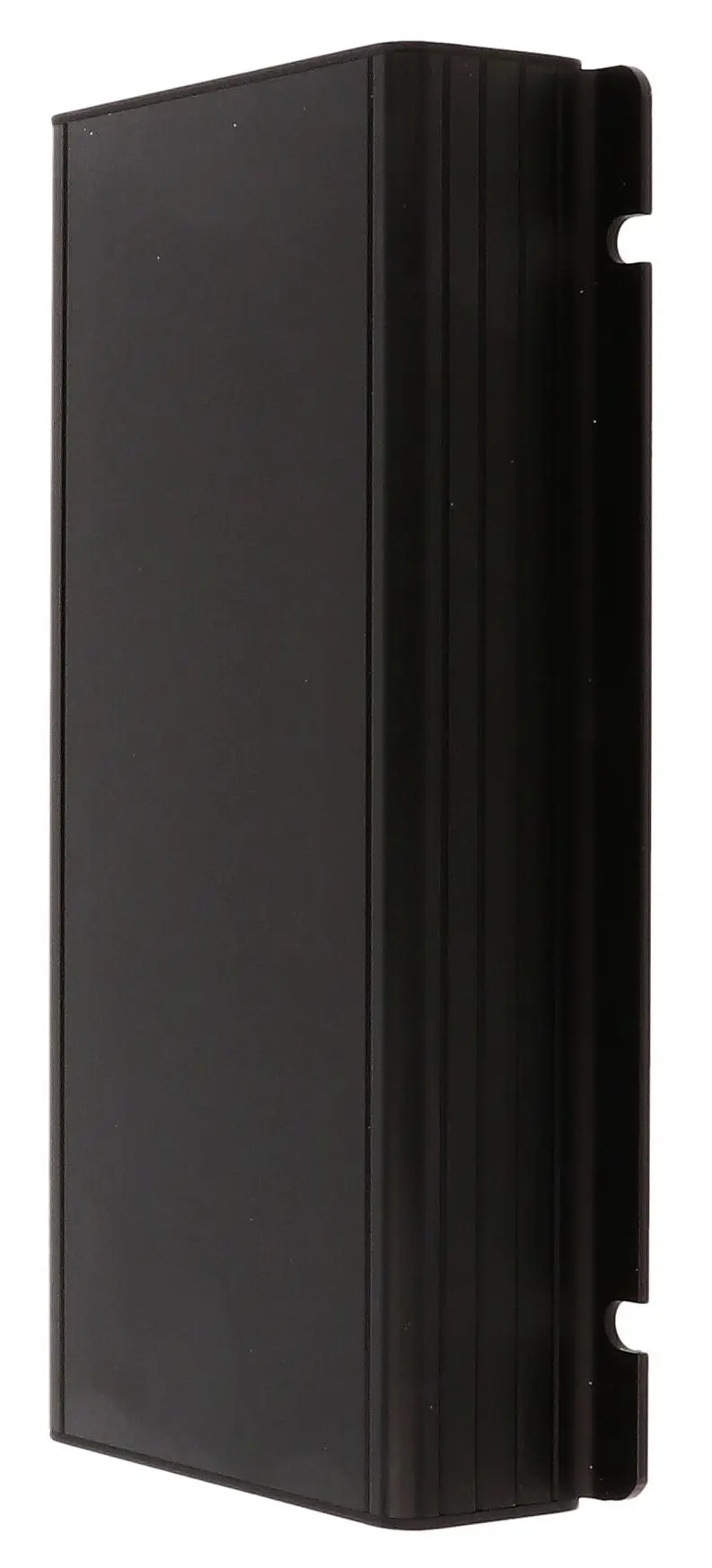 Produktfoto 1 von Hammond 1455F; Gehäuse; Aluminium; Schwarz Geflanscht IP54 Breite 78 mm Höhe 28 mm Länge 160 mm