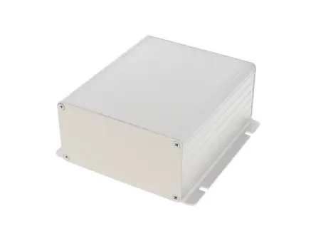 Produktfoto 1 von Hammond 1455F; Gehäuse; Aluminium; Hell eloxiert Geflanscht IP54 Breite 78 mm Höhe 28 mm Länge 121 mm