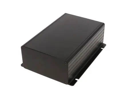 Produktfoto 1 von Hammond 1455F; Gehäuse; Aluminium; Schwarz Geflanscht IP54 Breite 123 mm Höhe 53 mm Länge 160 mm