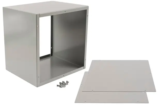 Produktfoto 1 von Hammond 1415; Gehäuse; Stahl; Grau Geflanscht Breite 203 mm Höhe 254 mm Länge 254 mm