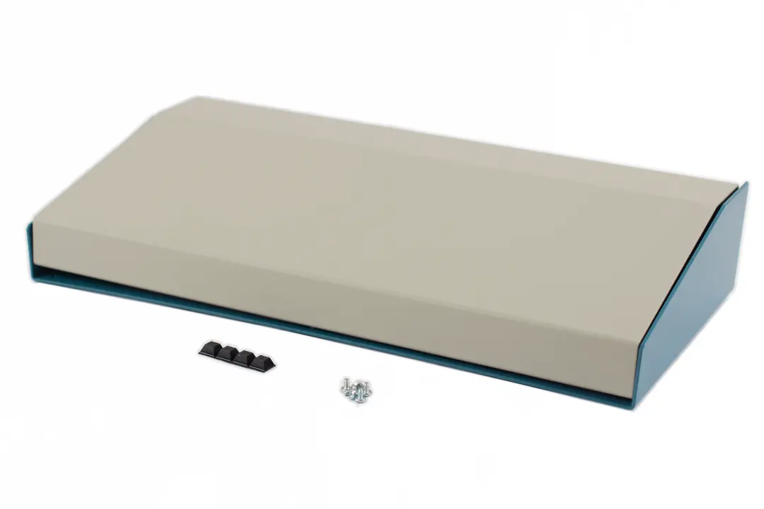 Produktfoto 1 von Hammond 1456 Aluminium Alu-Gehäuse Blau Außenmaß 211 x 432 x 76mm IP31