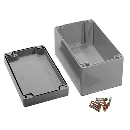 Produktfoto 1 von Hammond 1590Z; Gehäuse; Aluminiumdruckguss; Grau Geflanscht; IK08 IP68 Breite 160 mm Höhe 90 mm Länge 260 mm
