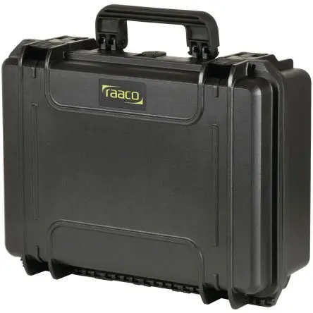 Produktfoto 1 von Raaco FlightCase Wasserbeständig Polypropylen Polypropylen Wasserdicht Wetterfester Koffer Schwarz mit Rädern 366 mm 464