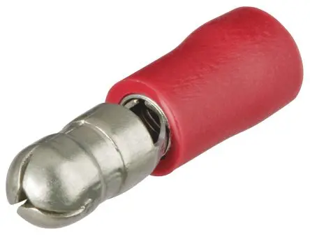 Produktfoto 1 von Knipex Stiftkabelschuh, Serie 97 Messing, Rot Isoliert Nylon 22 AWG 16 AWG 120 mm, Ø 4 mm