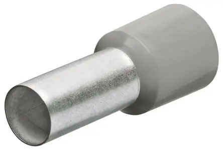 Produktfoto 1 von Knipex 97 99 Aderendhülse, Stift ø 1.2 mm, Grau, Polypropylen, 8 mm, 14mm, Isoliert, 18 AWG max.