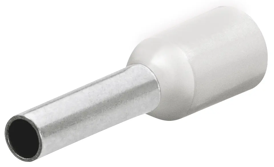 Produktfoto 1 von Knipex 97 99 Aderendhülse, Stift ø 1 mm, Weiß, Polypropylen, 10 mm, 16 mm, Isoliert, 20 AWG max.