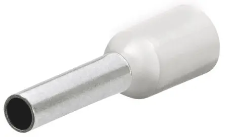Produktfoto 1 von Knipex 97 99 Aderendhülse, Stift ø 1 mm, Weiß, Polypropylen, 10 mm, 16mm, Isoliert, 20 AWG max.