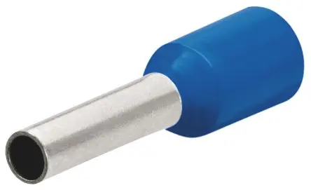 Produktfoto 1 von Knipex 97 99 Aderendhülse, Stift ø 5.8 mm, Blau, Polypropylen, 18 mm, 28mm, Isoliert, 6 AWG max.