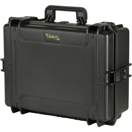 Produktfoto 1 von Raaco FlightCase Wasserbeständig Polypropylen Polypropylen Wasserdicht Wetterfester Koffer Schwarz mit Rädern 366 mm 464