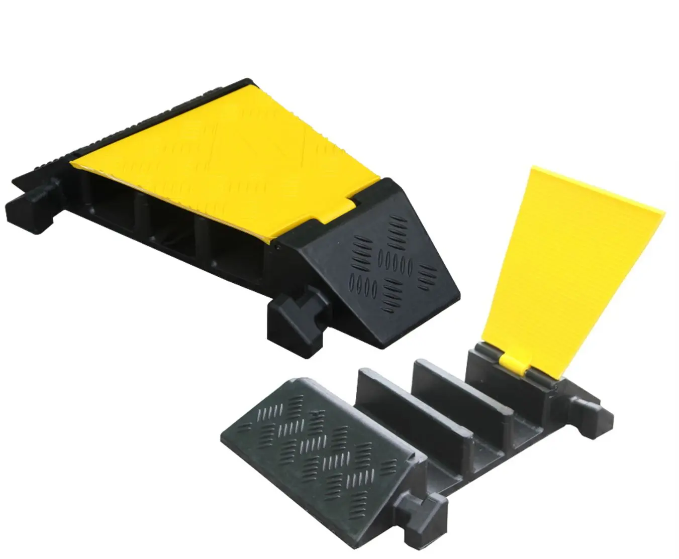 Produktfoto 1 von RS PRO Kabelabdeckung, Innen-Ø 65 mm, 50 mm x 310 mm Naturgummi, Schwarz, Gelb