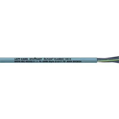 Produktfoto 1 von Lapp ÖLFLEX CLASSIC 130 H Netzkabel, 2-adrig Grau, 100 m, Halogenfreier Verbundstoff 80 °C