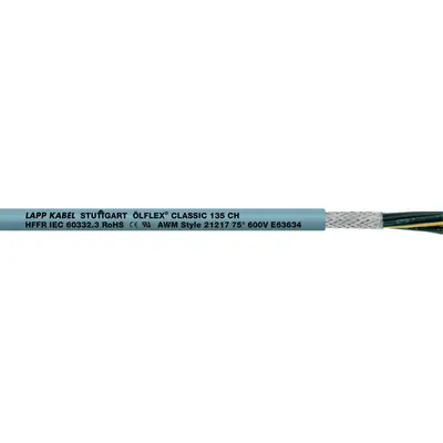 Produktfoto 1 von Lapp Netzkabel, 4-adrig Grau, 100 m, Halogenfreier Verbundstoff 80 °C
