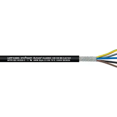 Produktfoto 1 von Lapp ÖLFLEX CLASSIC Netzkabel, 2-adrig Litze, 100 m Schwarz, Halogenfreier Verbundstoff