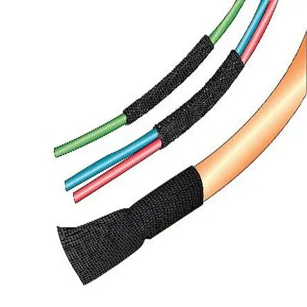 Produktfoto 1 von Alpha Wire FIT Shrink Tubing Wärmeschrumpfschlauch, Gewebe, Polyester, Polyethylen Schwarz, Ø 2.756 Zoll Schrumpfrate