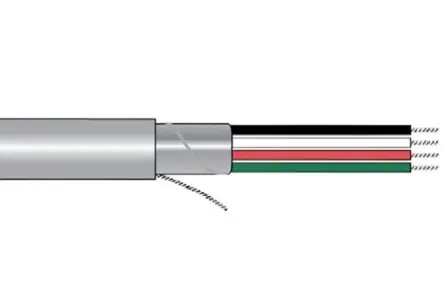Produktfoto 1 von Alpha Wire Alpha Essentials Communication & Control Netzkabel, 4-adrig Grau /Ø 0.185 Zoll Außen-ø , 100 ft 80 °C, 300V,