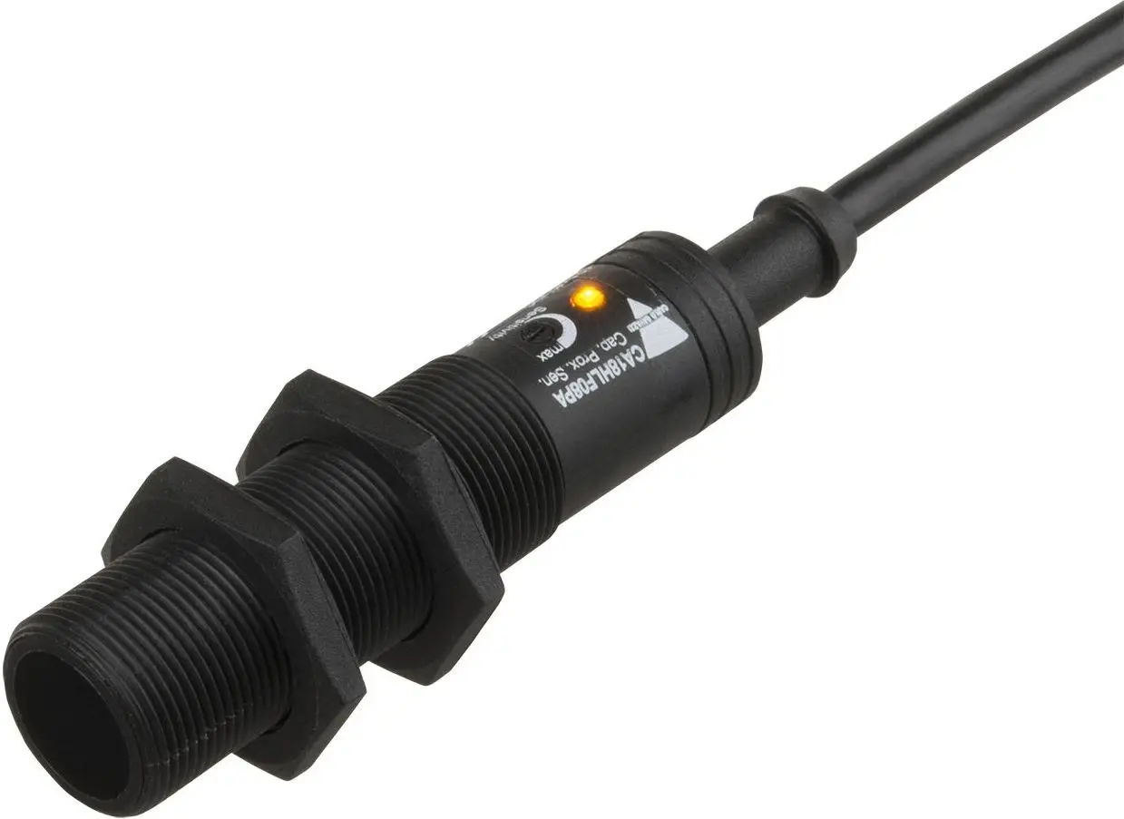 Produktfoto 1 von Carlo Gavazzi CA18HLF M18 Näherungssensor Kapazitiv, Gewinderohr 8 mm PNP 10 → 40 V DC / 200 mA NO+NC, IP67