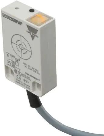 Produktfoto 1 von Carlo Gavazzi EC5525 Kapazitiver Näherungssensor 25 mm, Kubisch / 250mA PnP, IP67 40 V dc