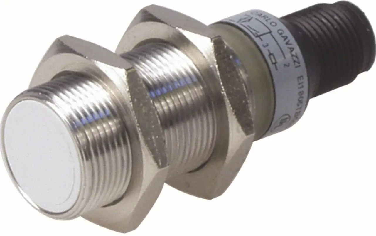 Produktfoto 1 von Carlo Gavazzi EI18 M18 Näherungssensor Induktiv, Gewinderohr 5 mm 2-Draht 20 → 250 V AC / 10 → 500 mA NO,