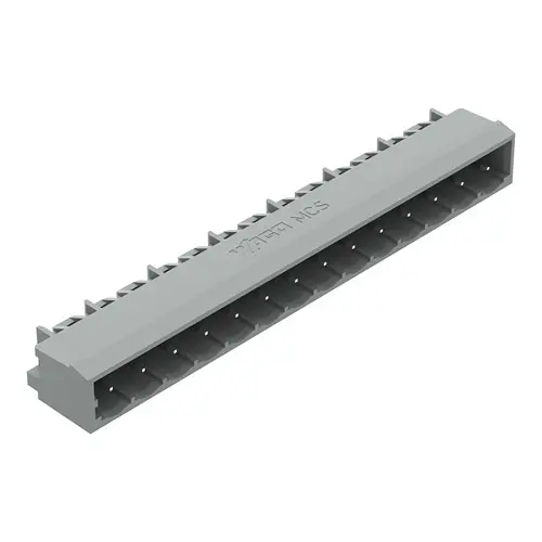 WAGO 231 Leiterplattenleiste Abgewinkelt, 14-polig / 1-reihig, Raster 5 mm Raster Leiterplattenmontage, Ummantelt