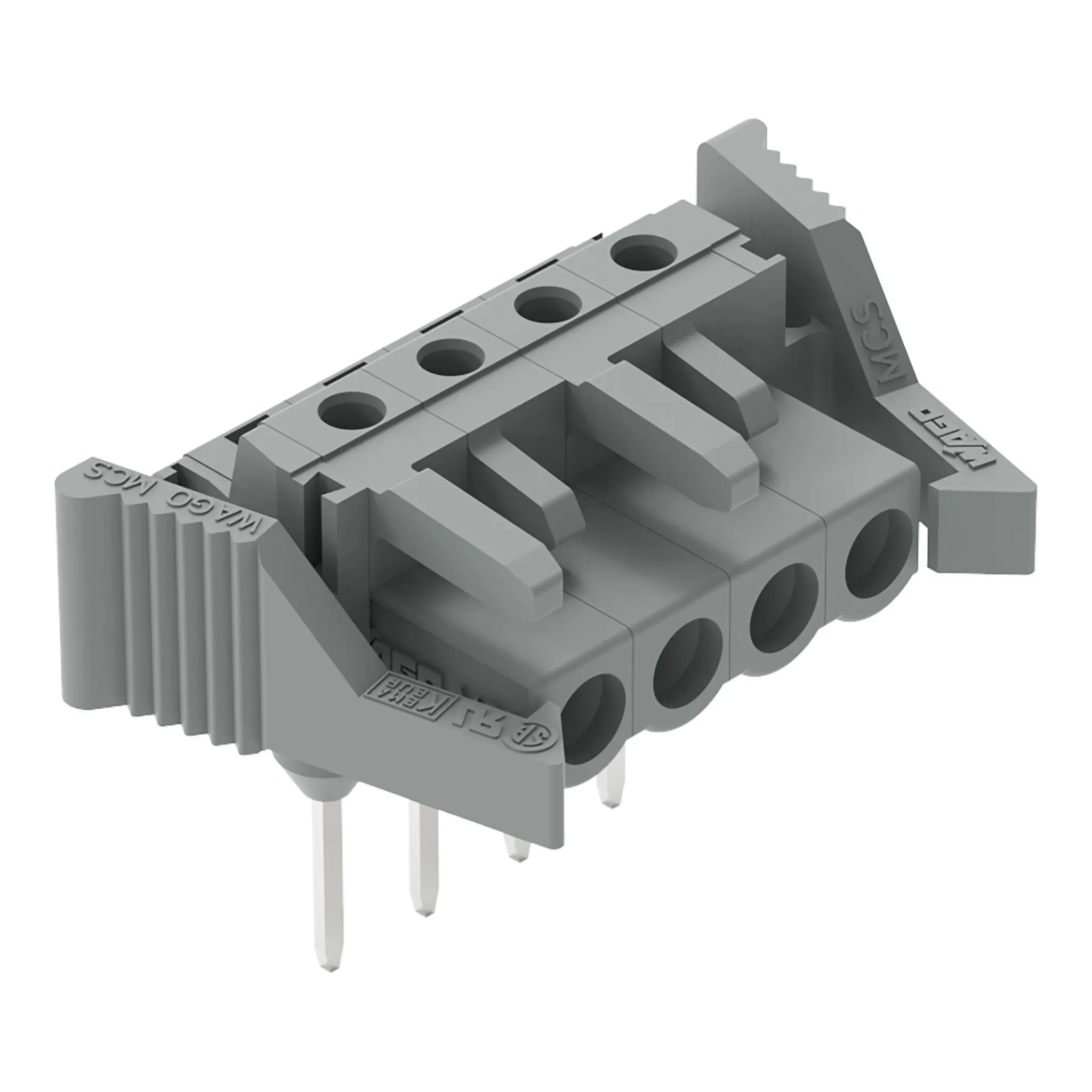 Produktfoto 1 von WAGO 232 Leiterplattensteckverbinder Abgewinkelt 4-polig / 1-reihig, Raster 5 mm Steckbar