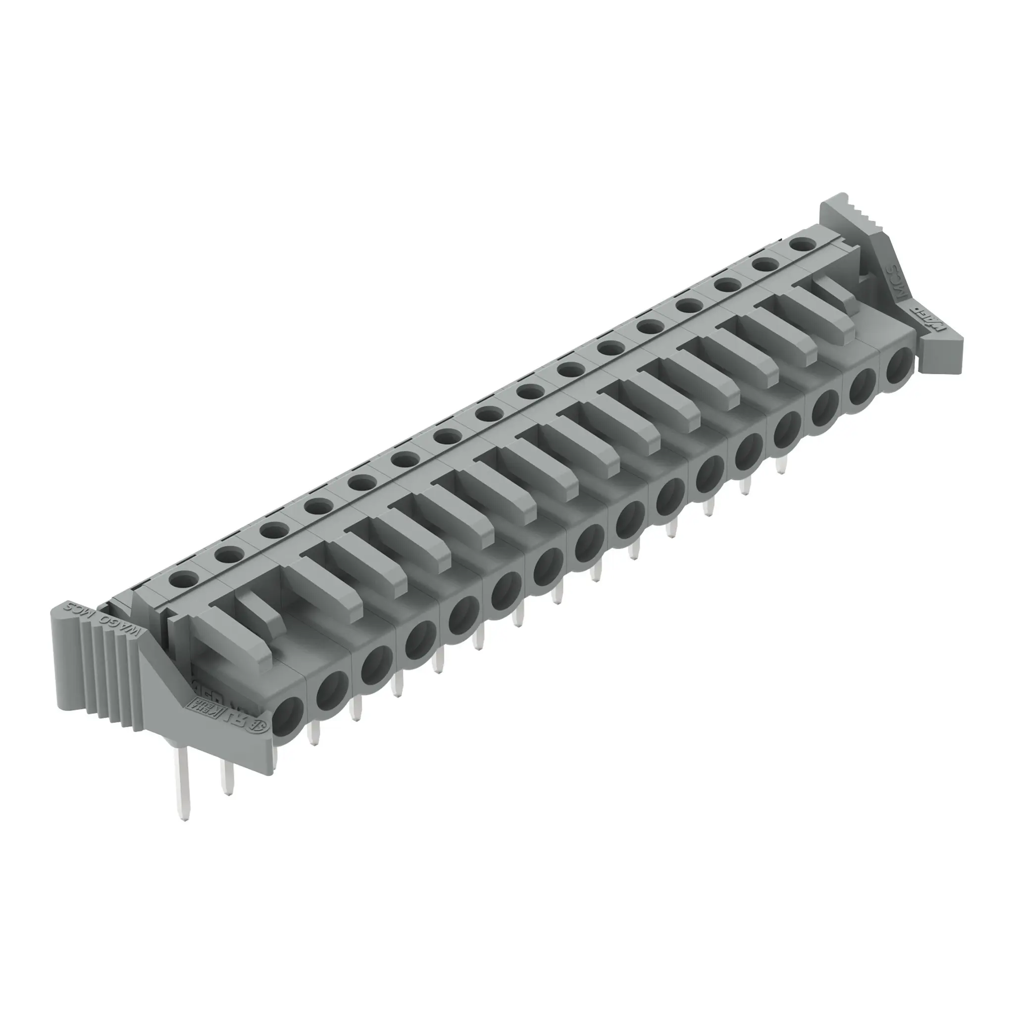 Produktfoto 1 von WAGO 232 Leiterplattensteckverbinder Abgewinkelt 16-polig / 1-reihig, Raster 5 mm Steckbar