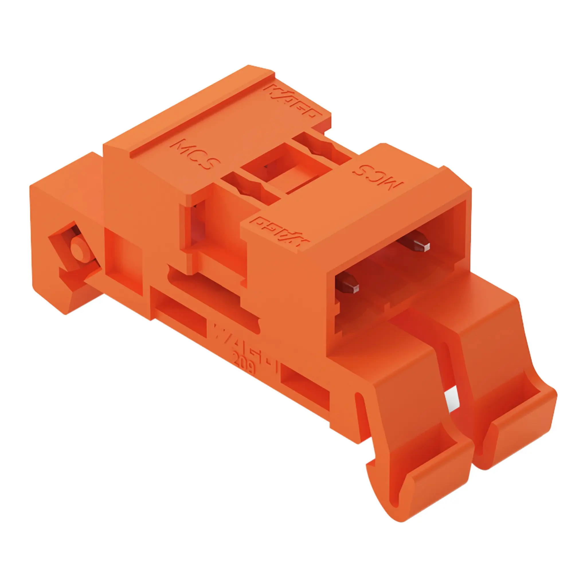 Produktfoto 1 von WAGO 232 Steckbarer Klemmenblock Stiftleiste 2-Kontakte 7.62mm-Raster Gerade