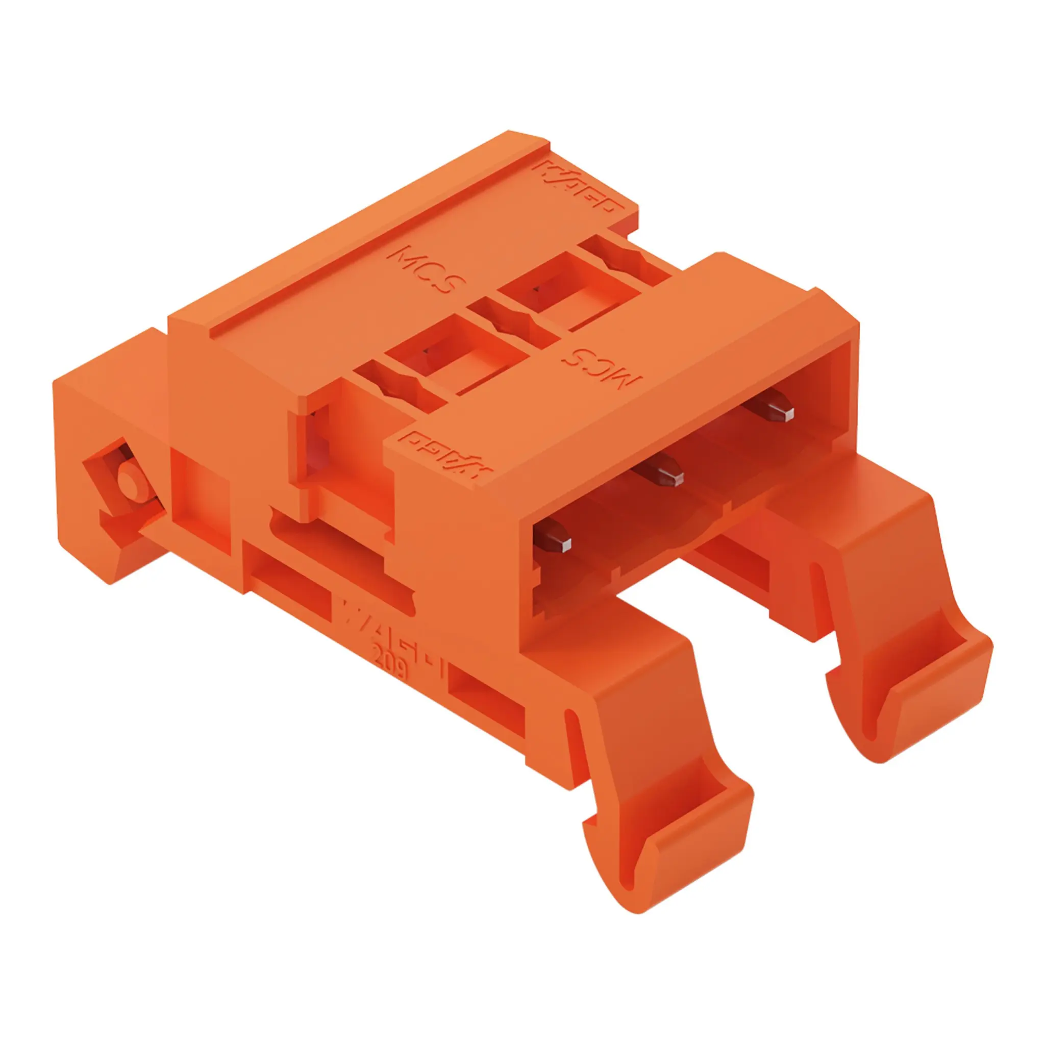 Produktfoto 1 von WAGO 232 Steckbarer Klemmenblock Stiftleiste 3-Kontakte 7.62mm-Raster Horizontal