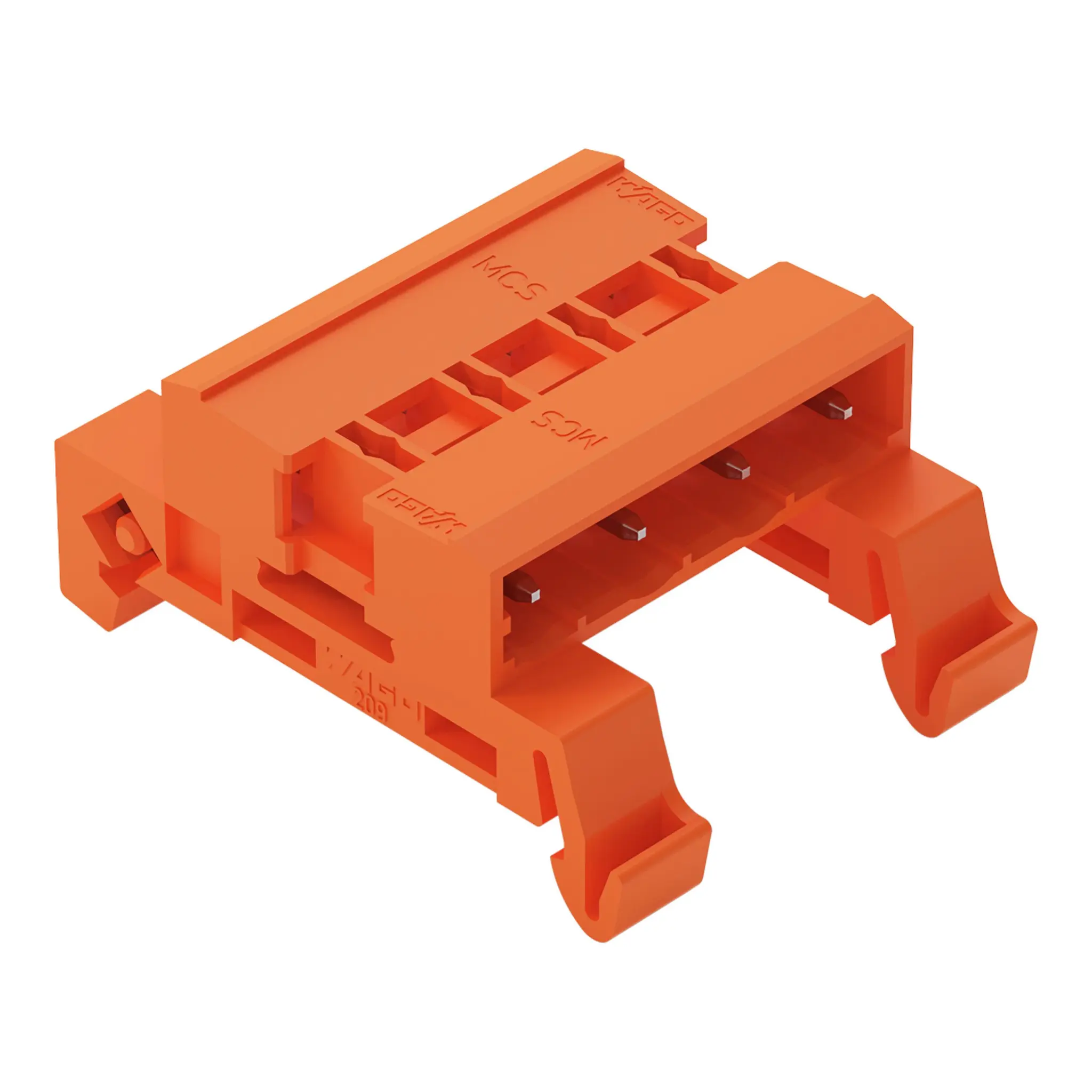 Produktfoto 1 von WAGO 232 Steckbarer Klemmenblock Stiftleiste 4-Kontakte 7.62mm-Raster Horizontal