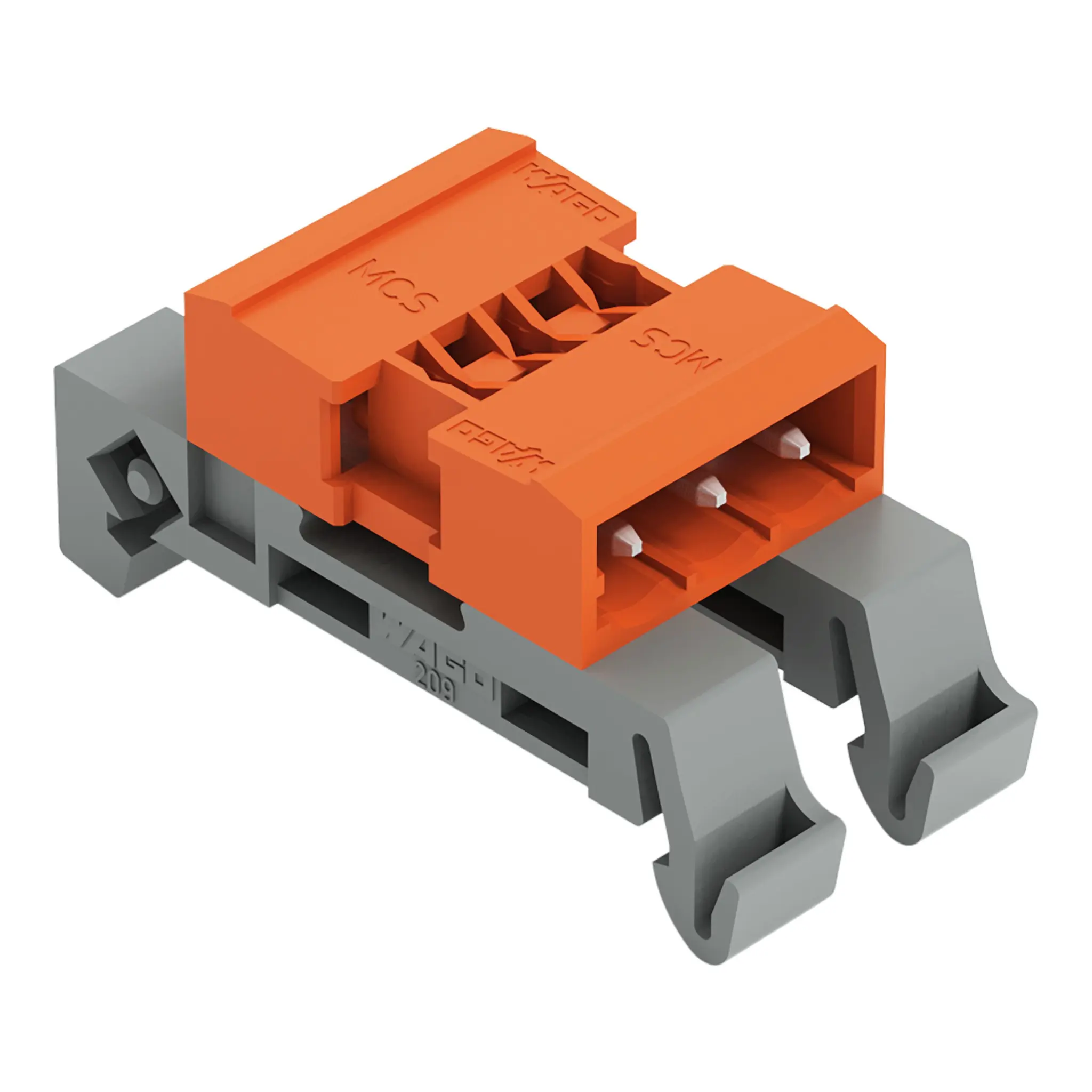 Produktfoto 1 von WAGO 232 Steckbarer Klemmenblock Stiftleiste 3-Kontakte 5.08mm-Raster Horizontal