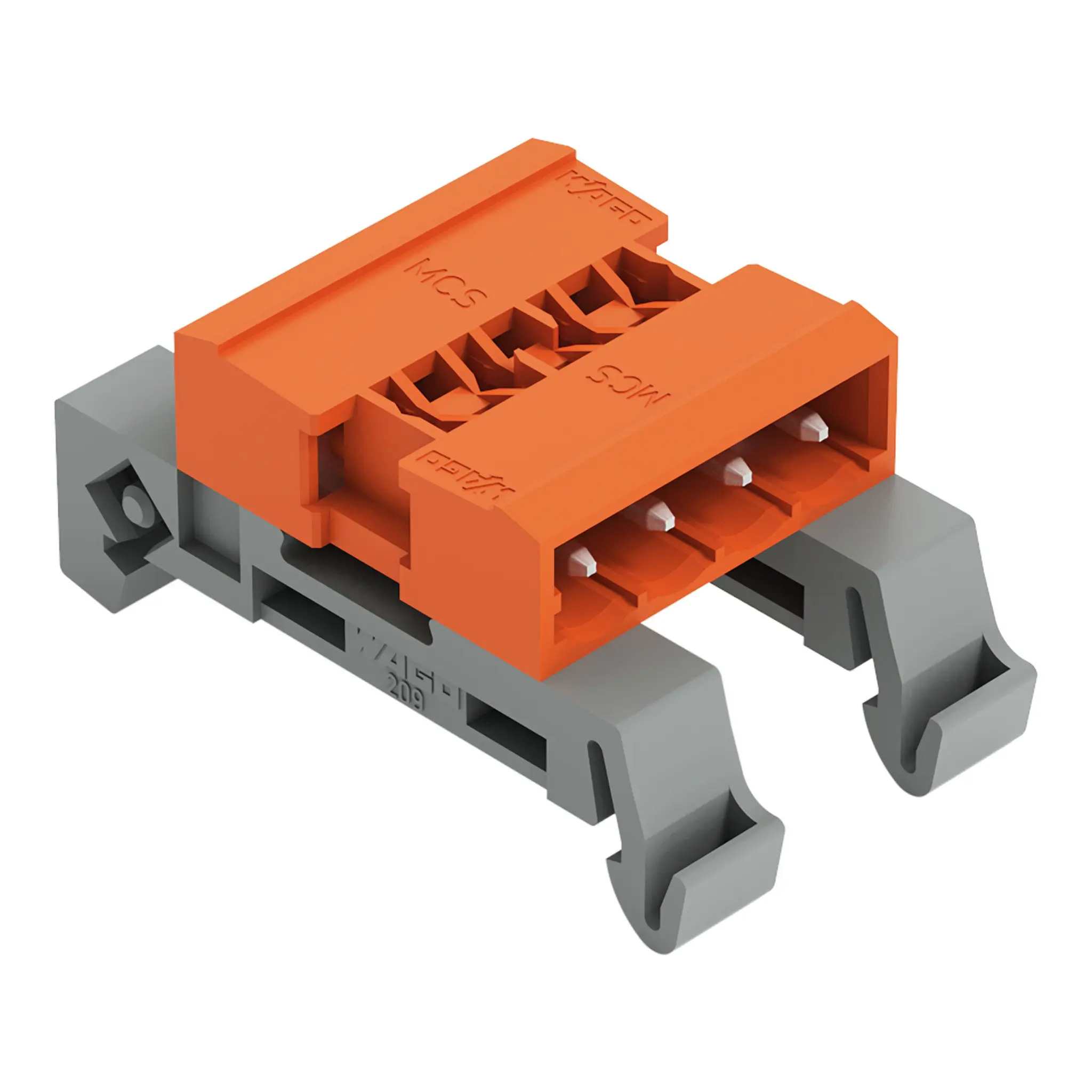 Produktfoto 1 von WAGO 232 Steckbarer Klemmenblock Stiftleiste 4-Kontakte 5.08mm-Raster Horizontal